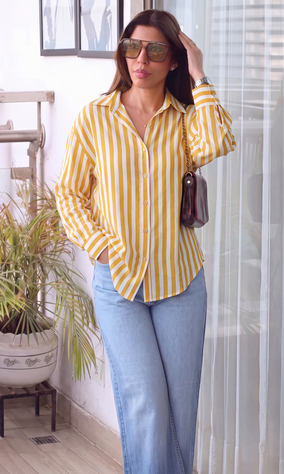 Mustard Weekend Stripe Shirt