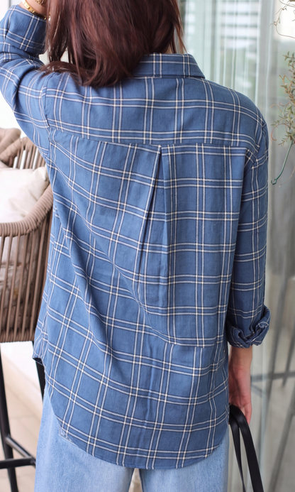 English Blue Checked Shirt