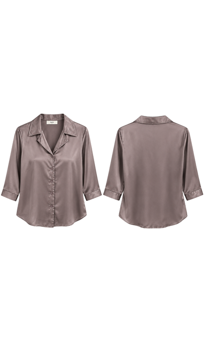 Dusty Mauve Satin Blouse