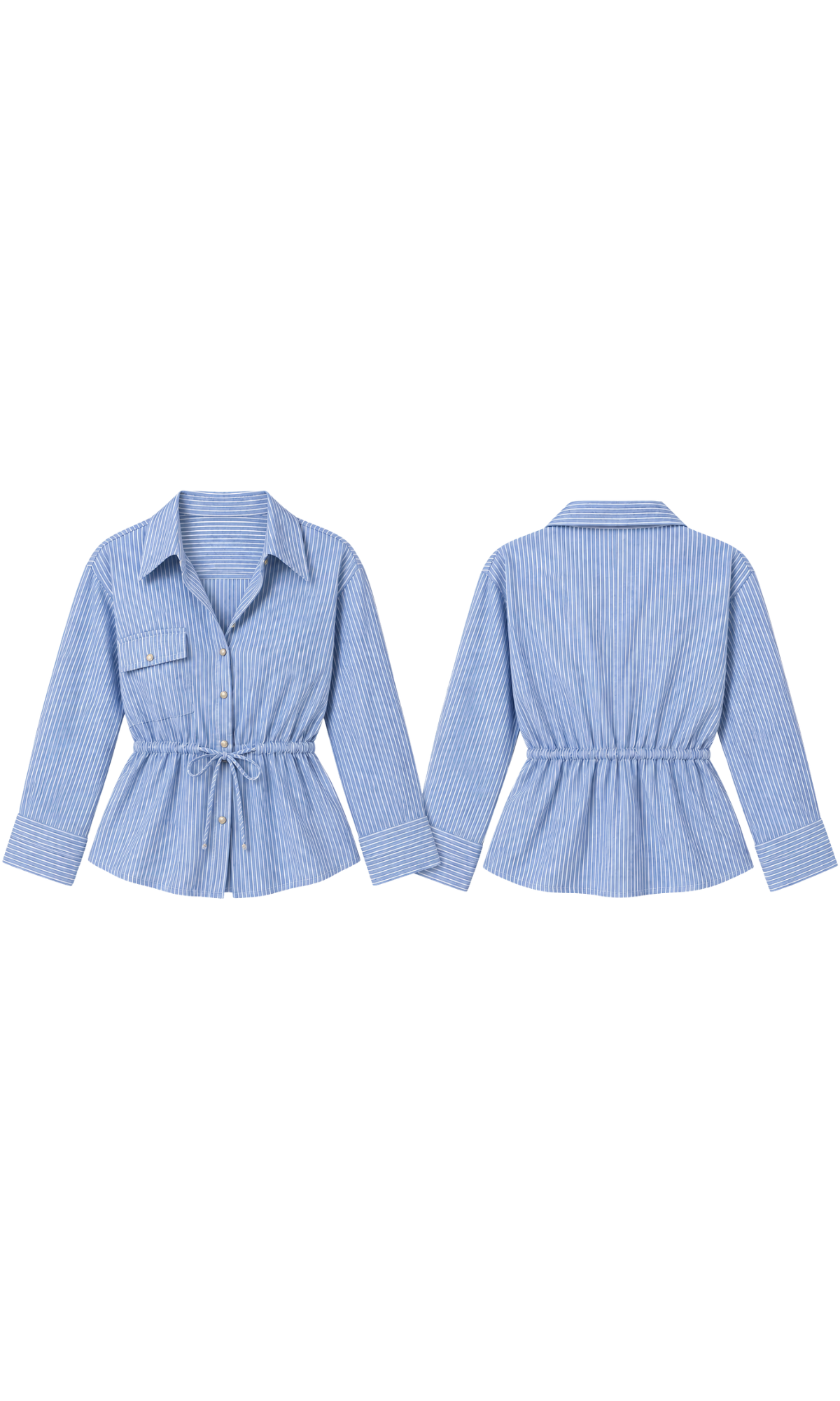Blue Striped Safari Shirt