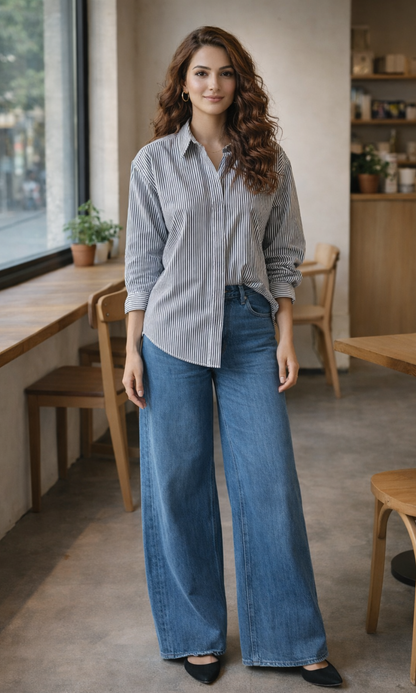 Charcoal Grey Stripe Shirt