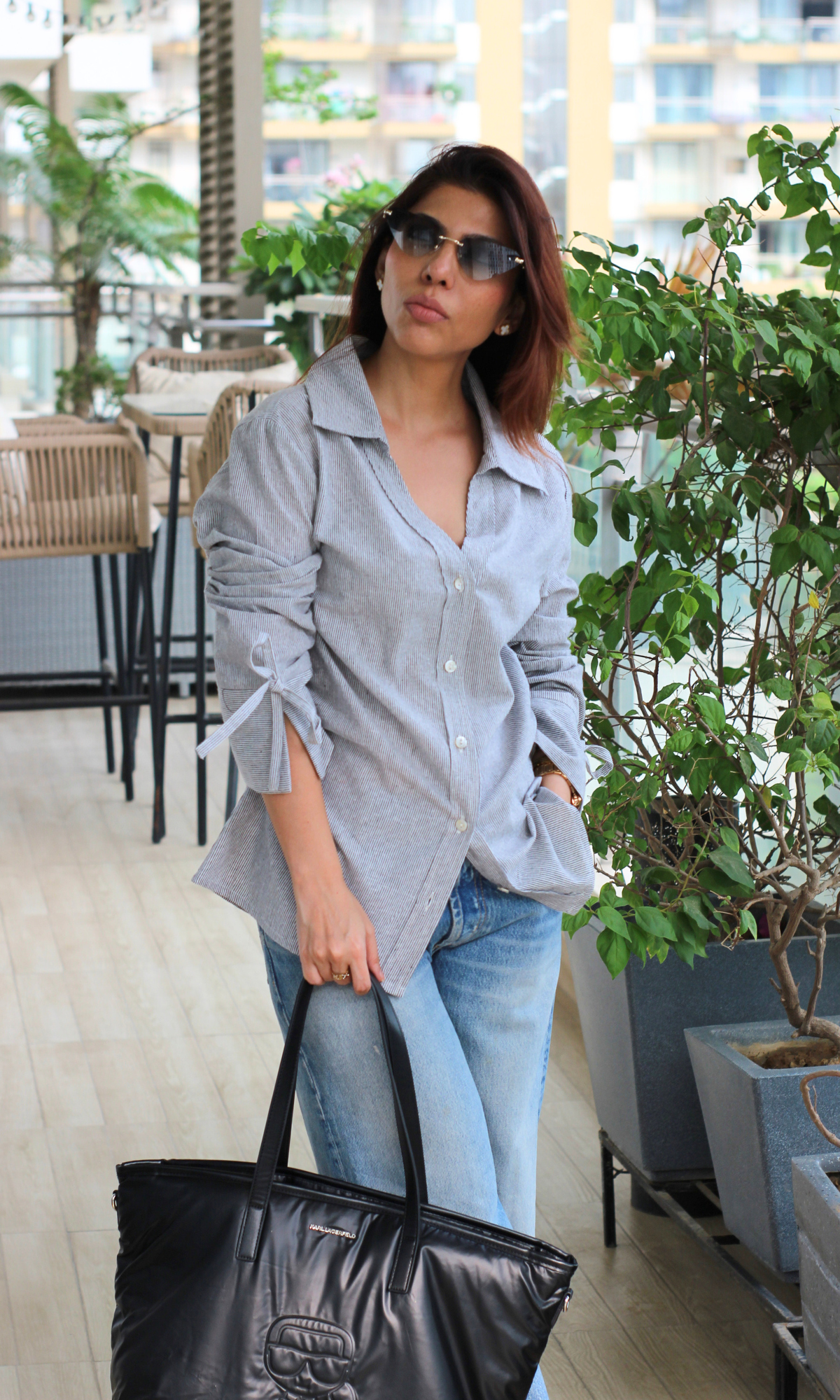 Graph String Detail Shirt