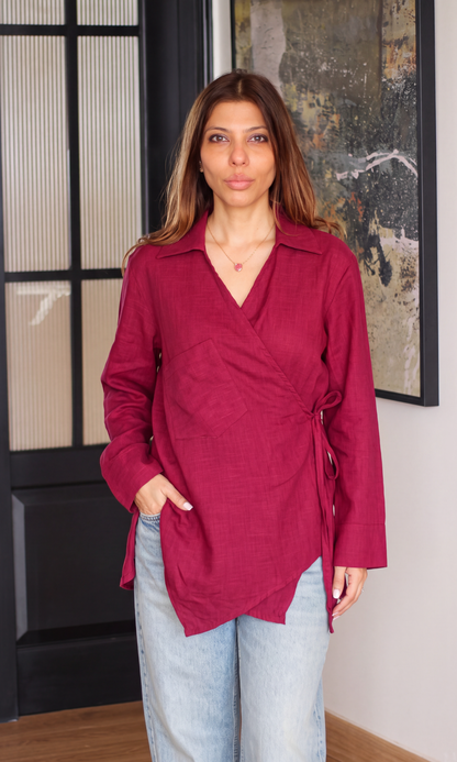 Watermelon Cuts Detail Kimono Top