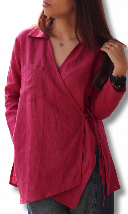 Watermelon Cuts Detail Kimono Top