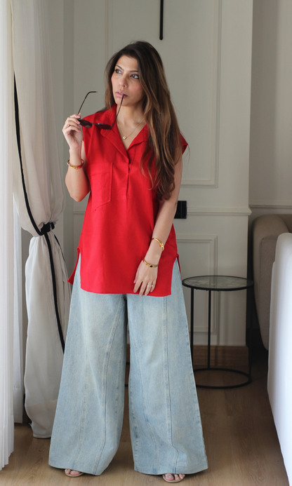 Merlot Popover Tunic