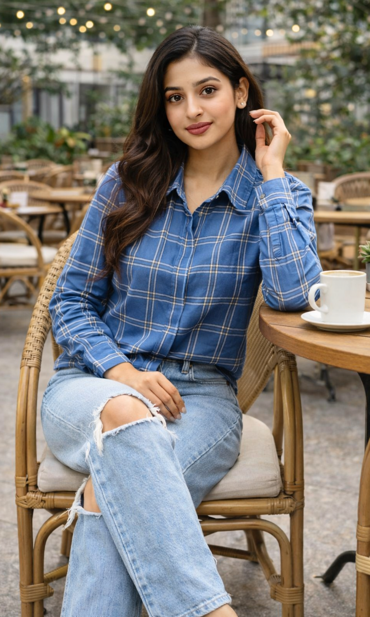 English Blue Checked Shirt