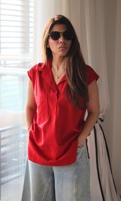 Merlot Popover Tunic