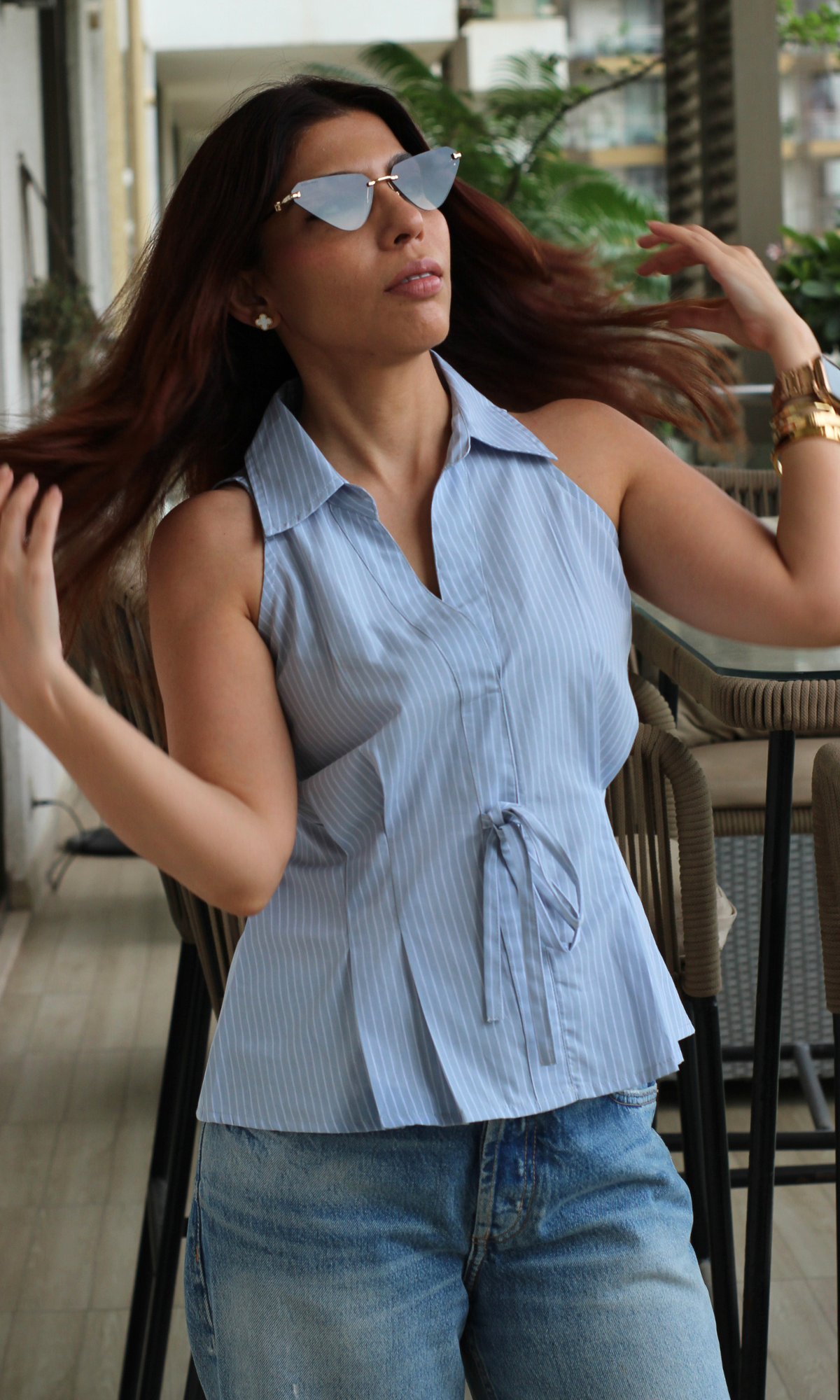 Skyline Pinstripe Top
