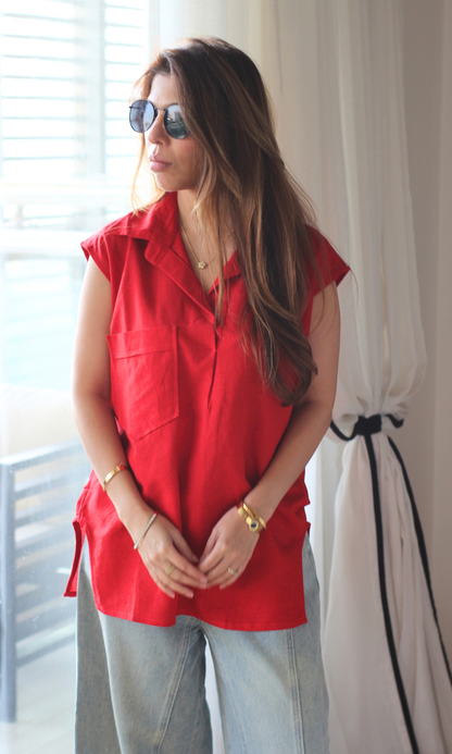 Merlot Popover Tunic