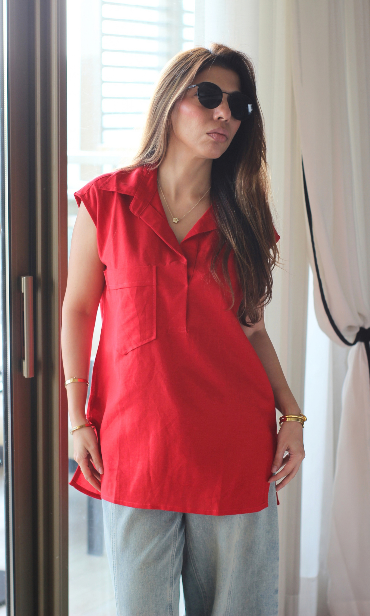 Merlot Popover Tunic