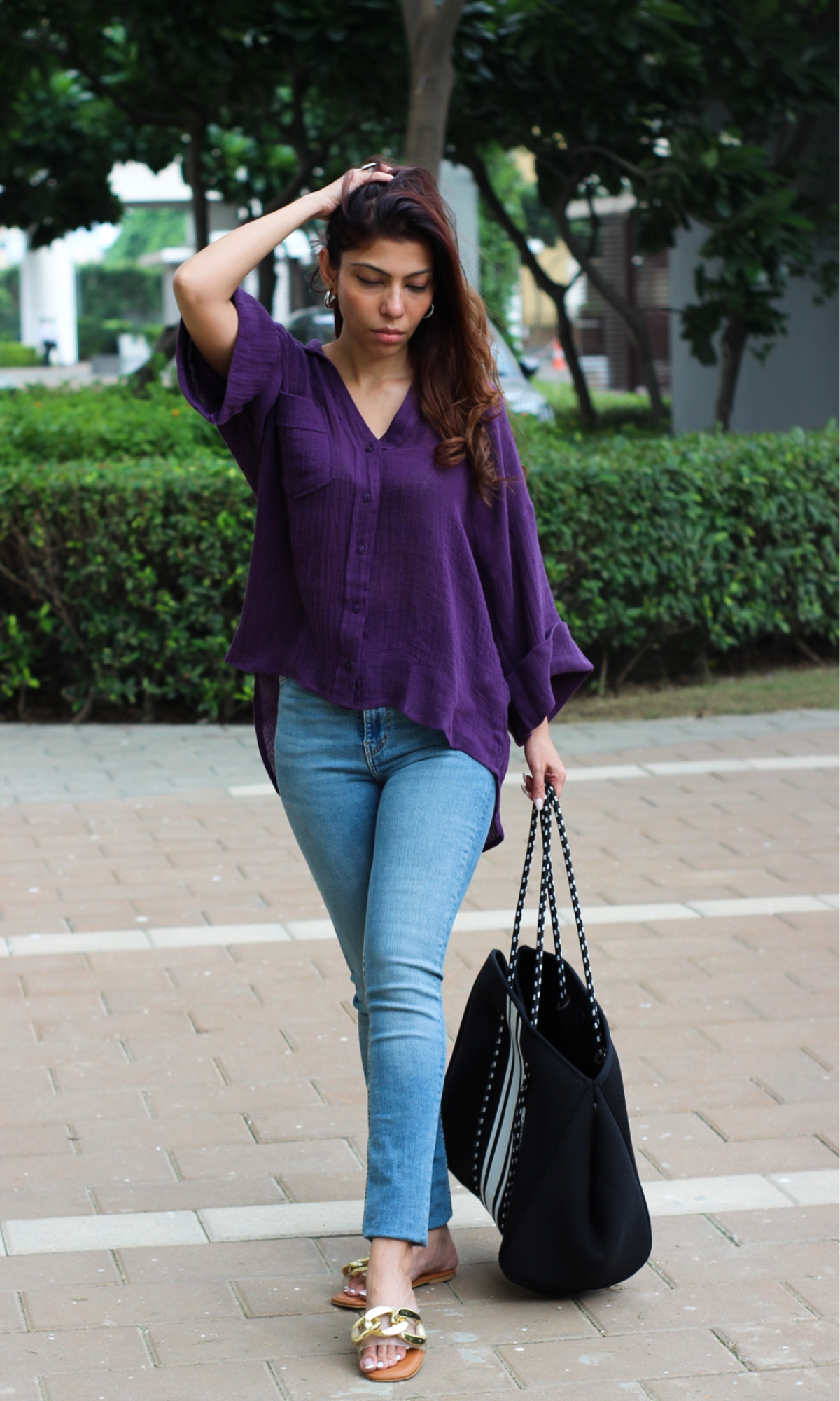 Midnight Purple Textured Shirt