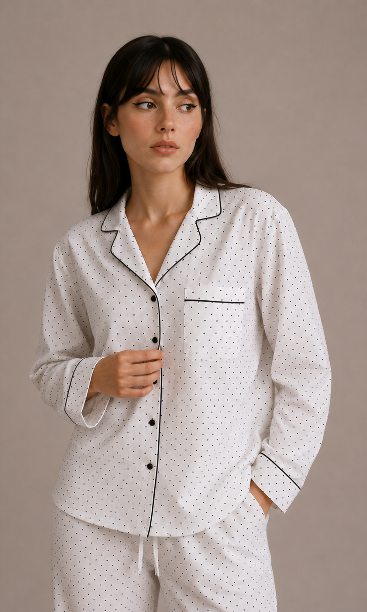 Cotton Polka Dot Pajama Set