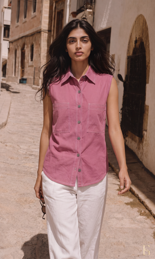 Pink Denim Everyday Shirt