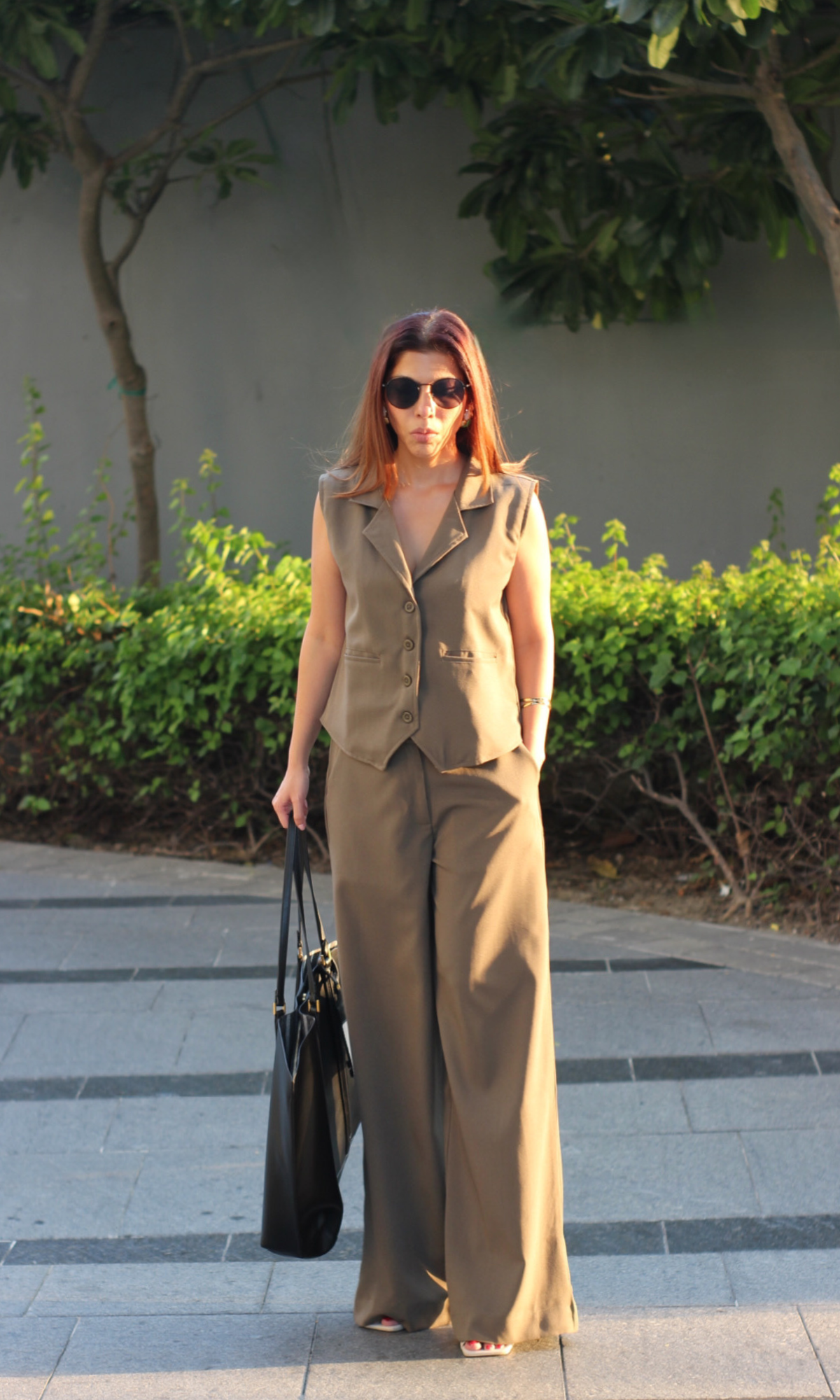 Matte Olive Waist Coat and Pants