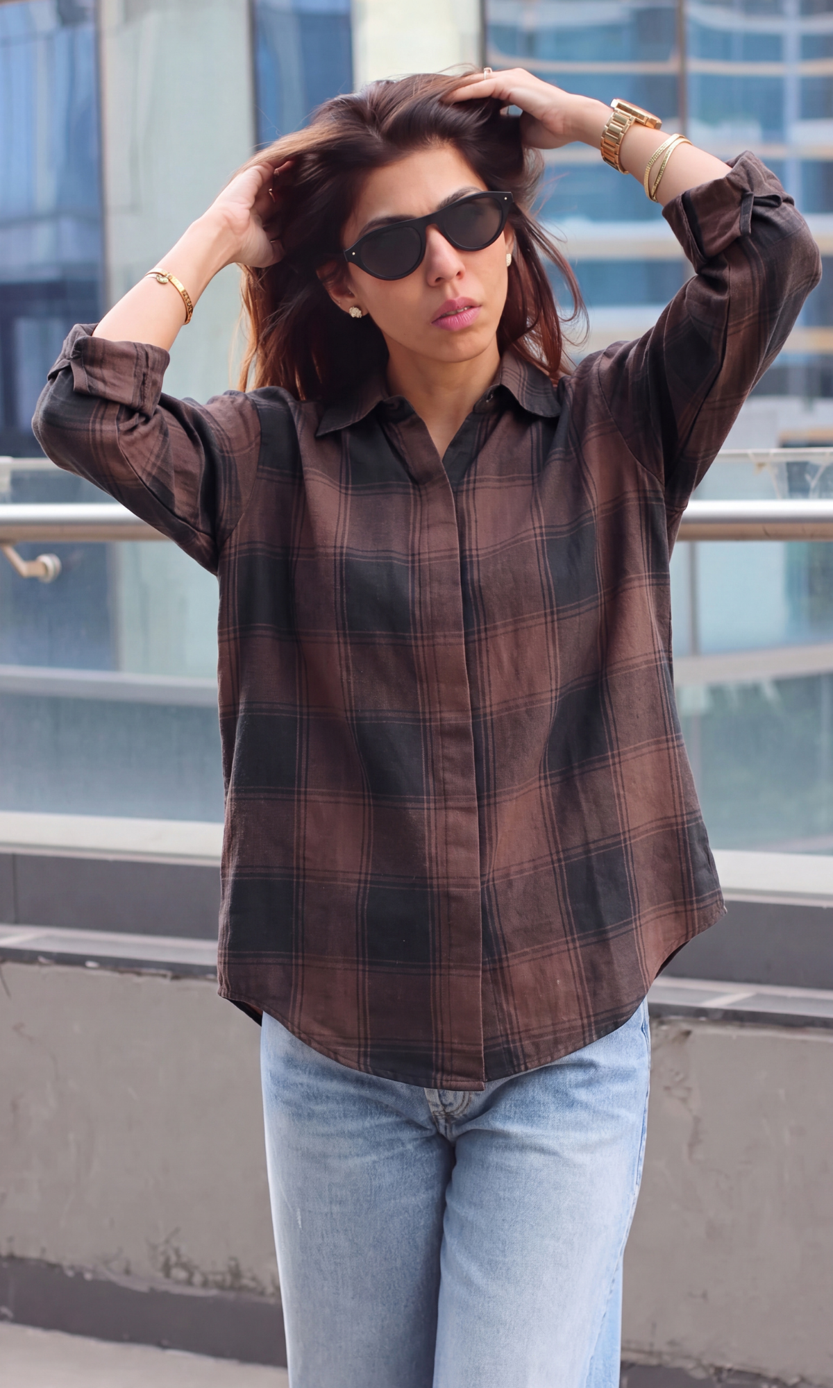 Black Checkered Shirt
