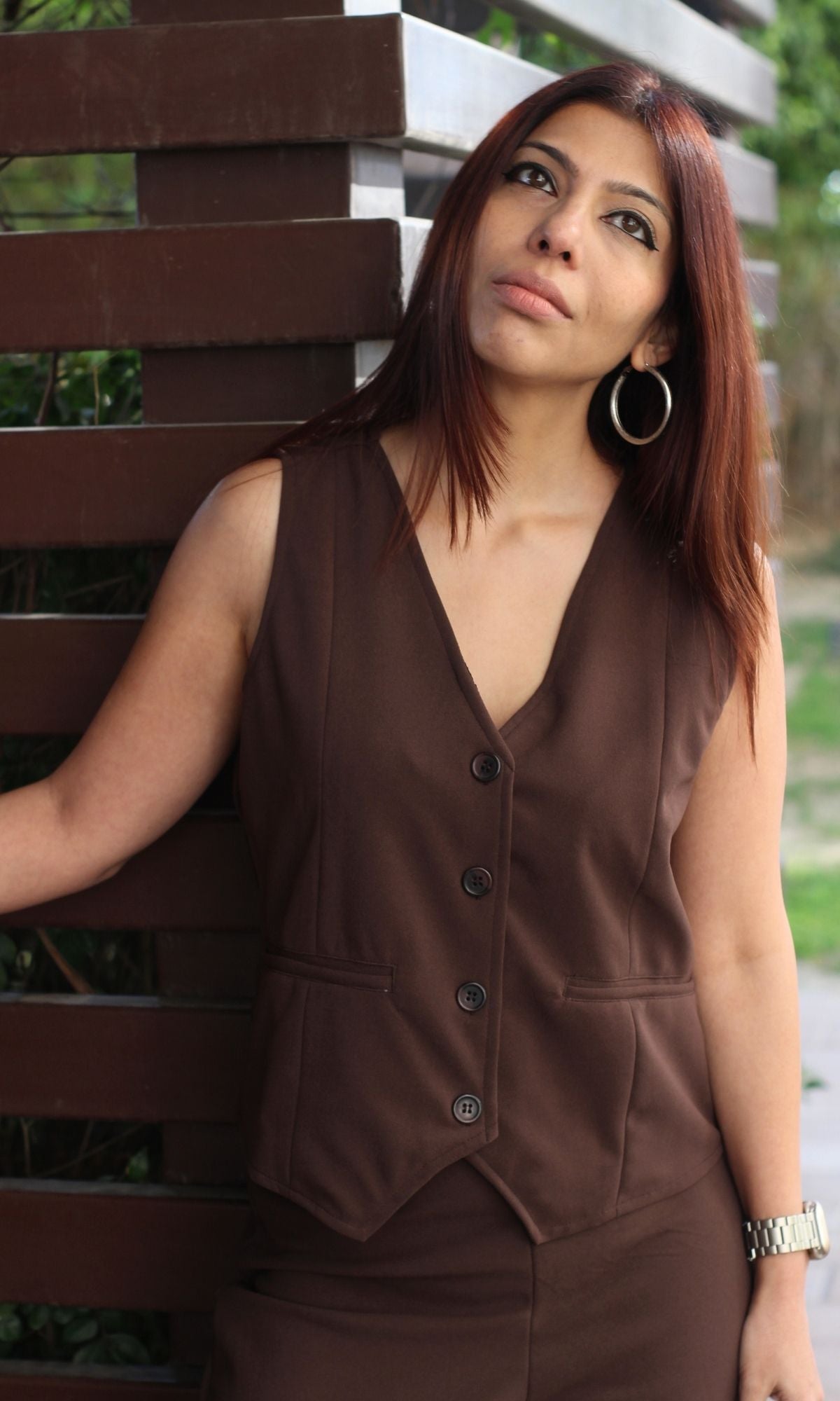 Cocoa Brown Waist Coat and Pants