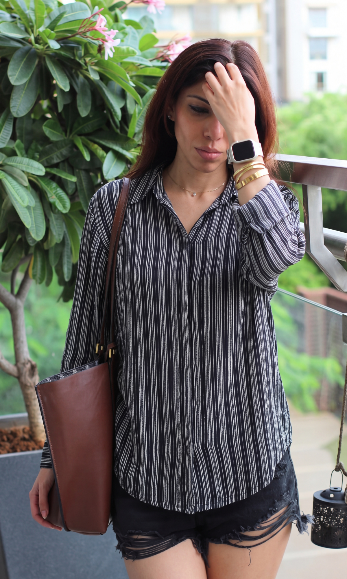 Soft Black Striped Shirt