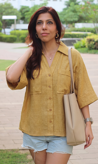 Camel Loose Shirt