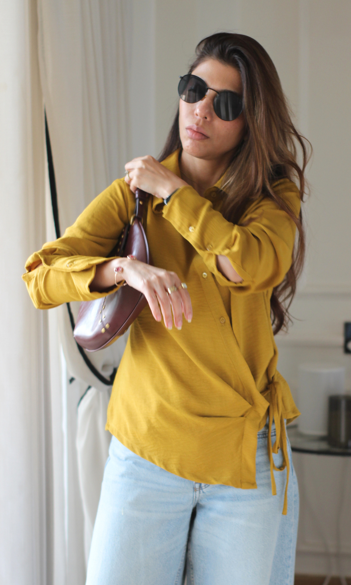 Ochre Asymmetric Shirt
