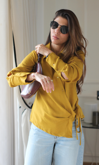 Ochre Asymmetric Shirt