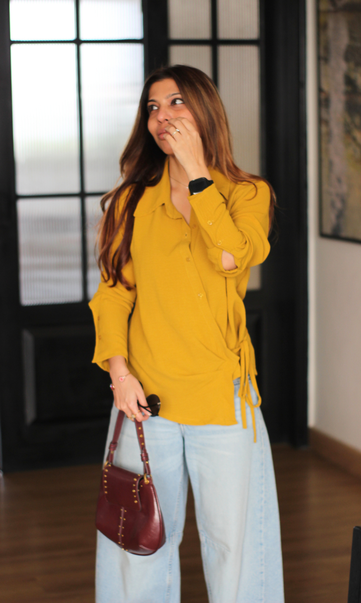 Ochre Asymmetric Shirt