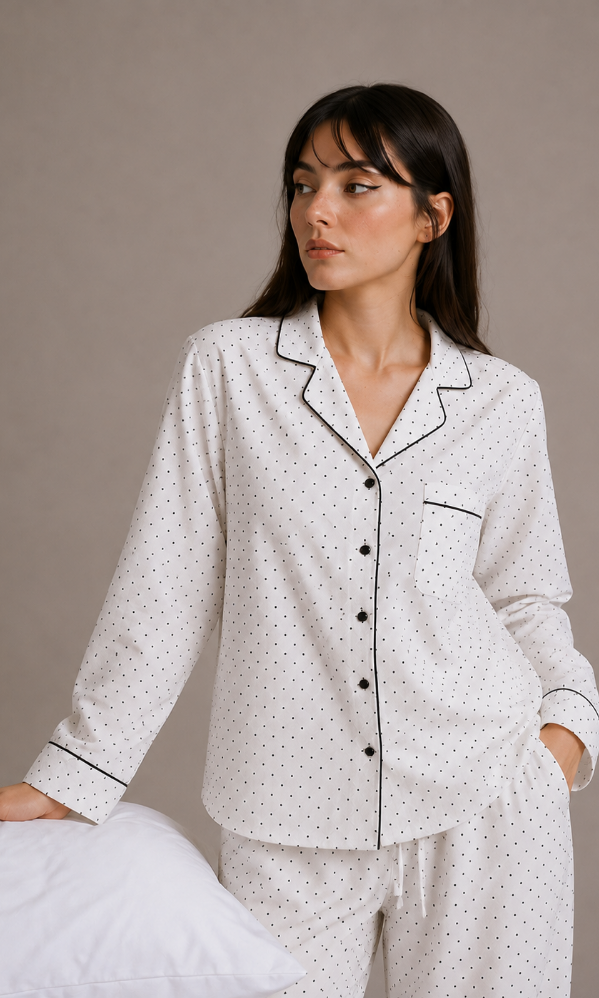 Cotton Polka Dot Pajama Set