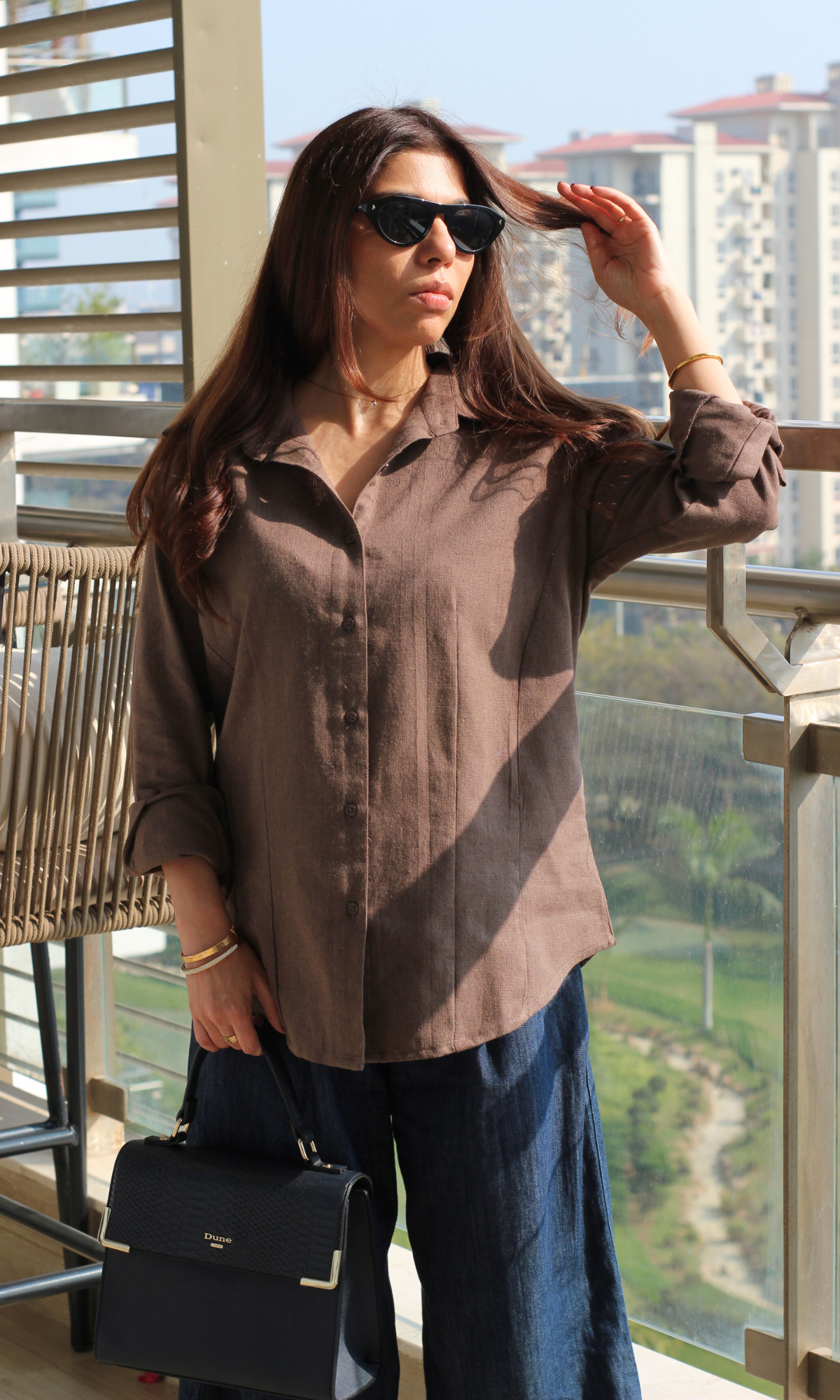 Cocoa Cotton Structured Shirt