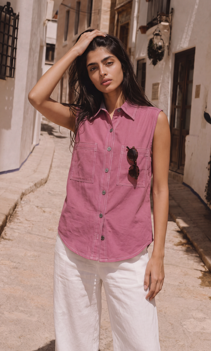 Pink Denim Everyday Shirt