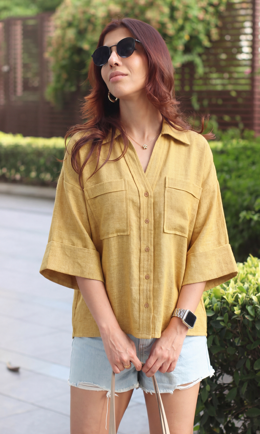 Camel Loose Shirt