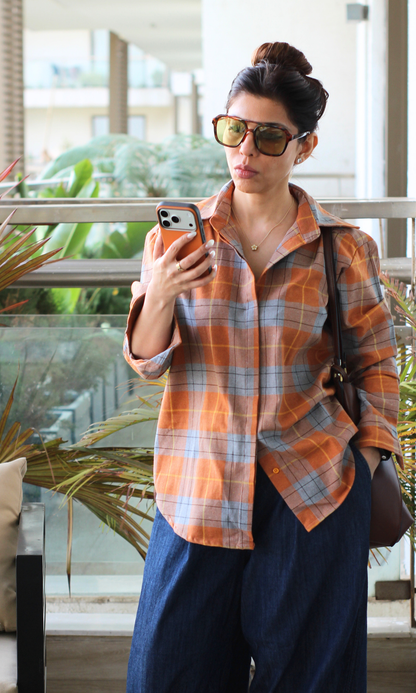 Orange Graphite Check Shirt