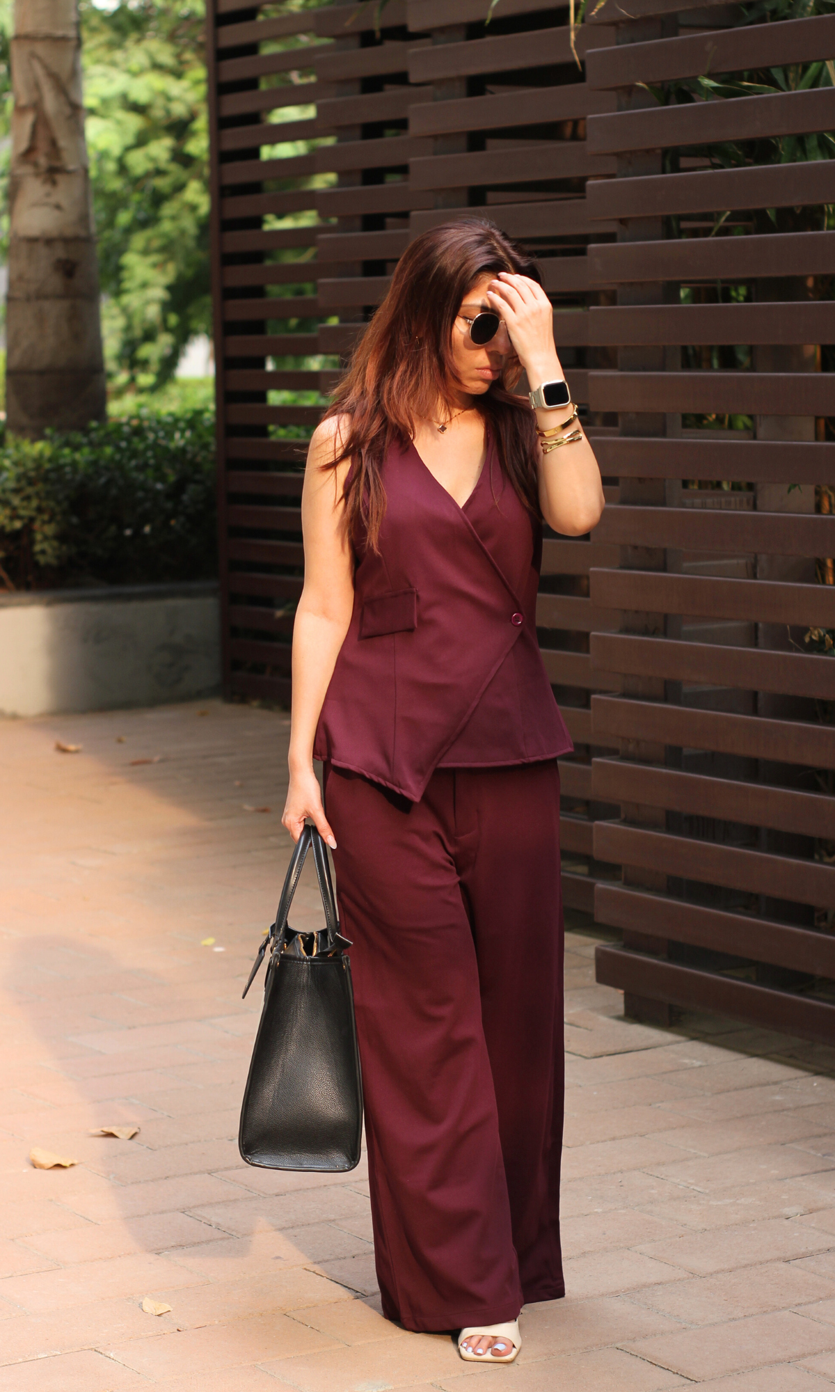 Dark Wine Waist Coat and Pants