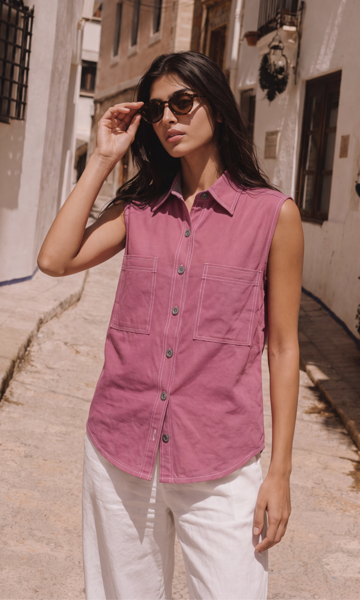 Pink Denim Everyday Shirt