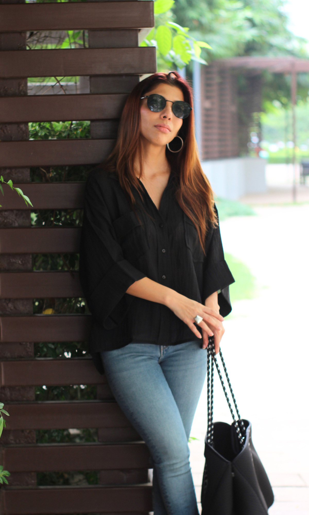 Black Textured Shirt