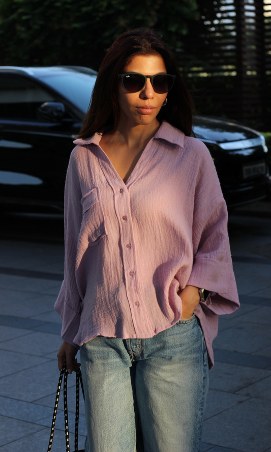 Lavender Textured Shirt