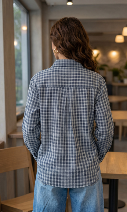 Blue Soft-Checks Shirt