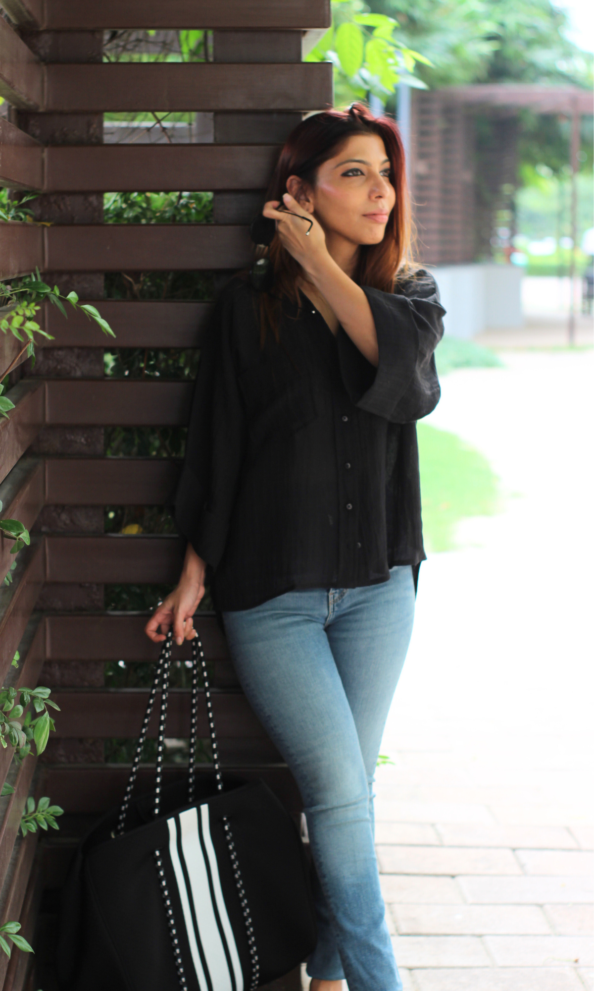 Black Textured Shirt