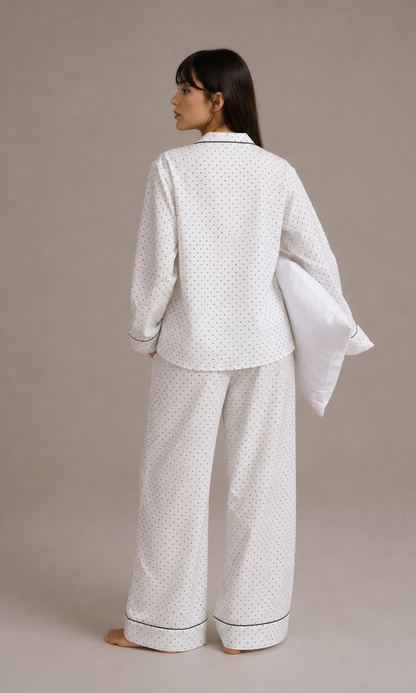 Cotton Polka Dot Pajama Set