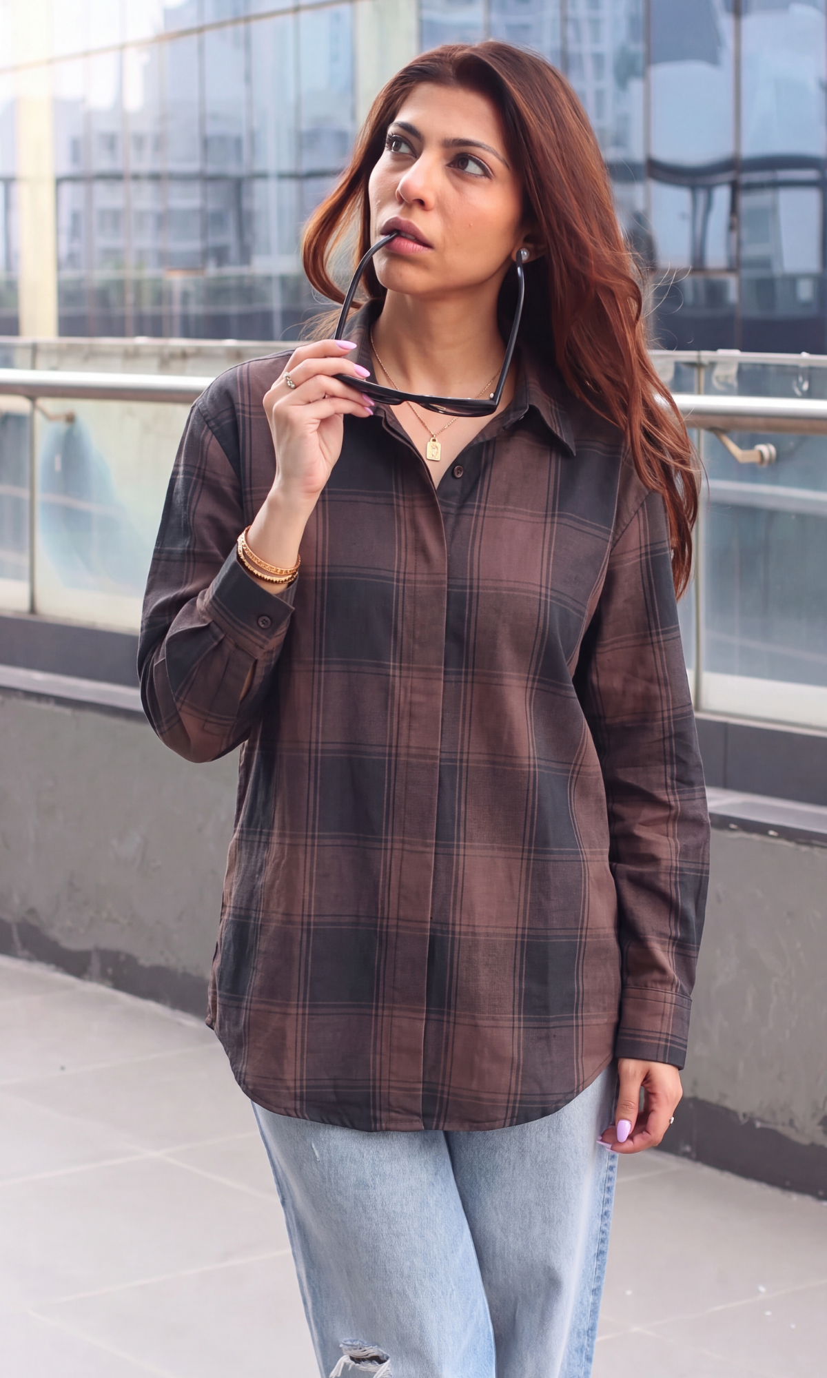Black Checkered Shirt