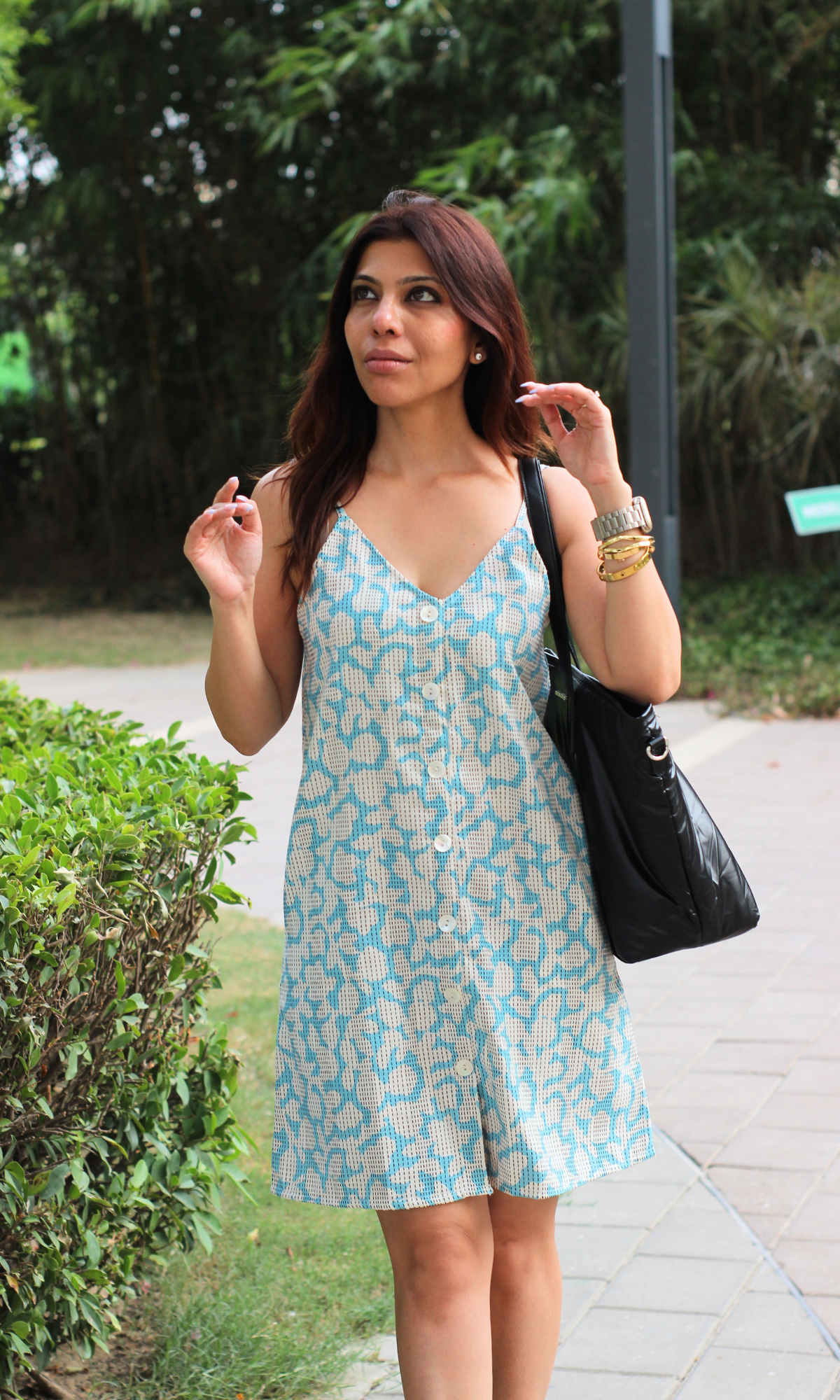 Ice Animal Noodle Strap Summer Dress