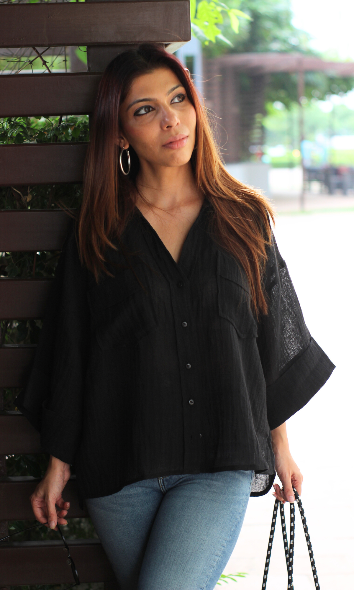 Black Textured Shirt