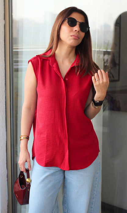 Ruby Flowing Sleeveless Shirt