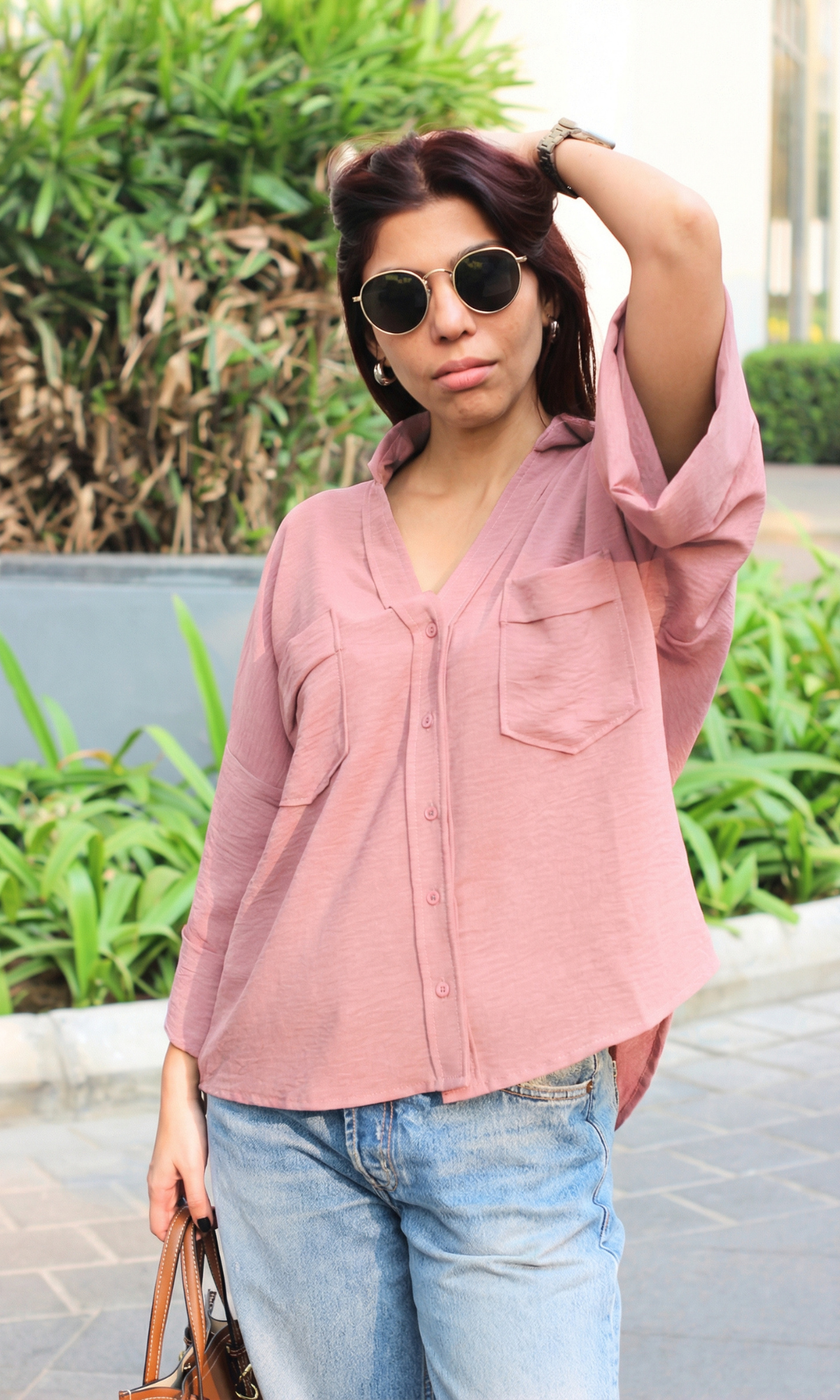 Soft Pink Flowing Shirt