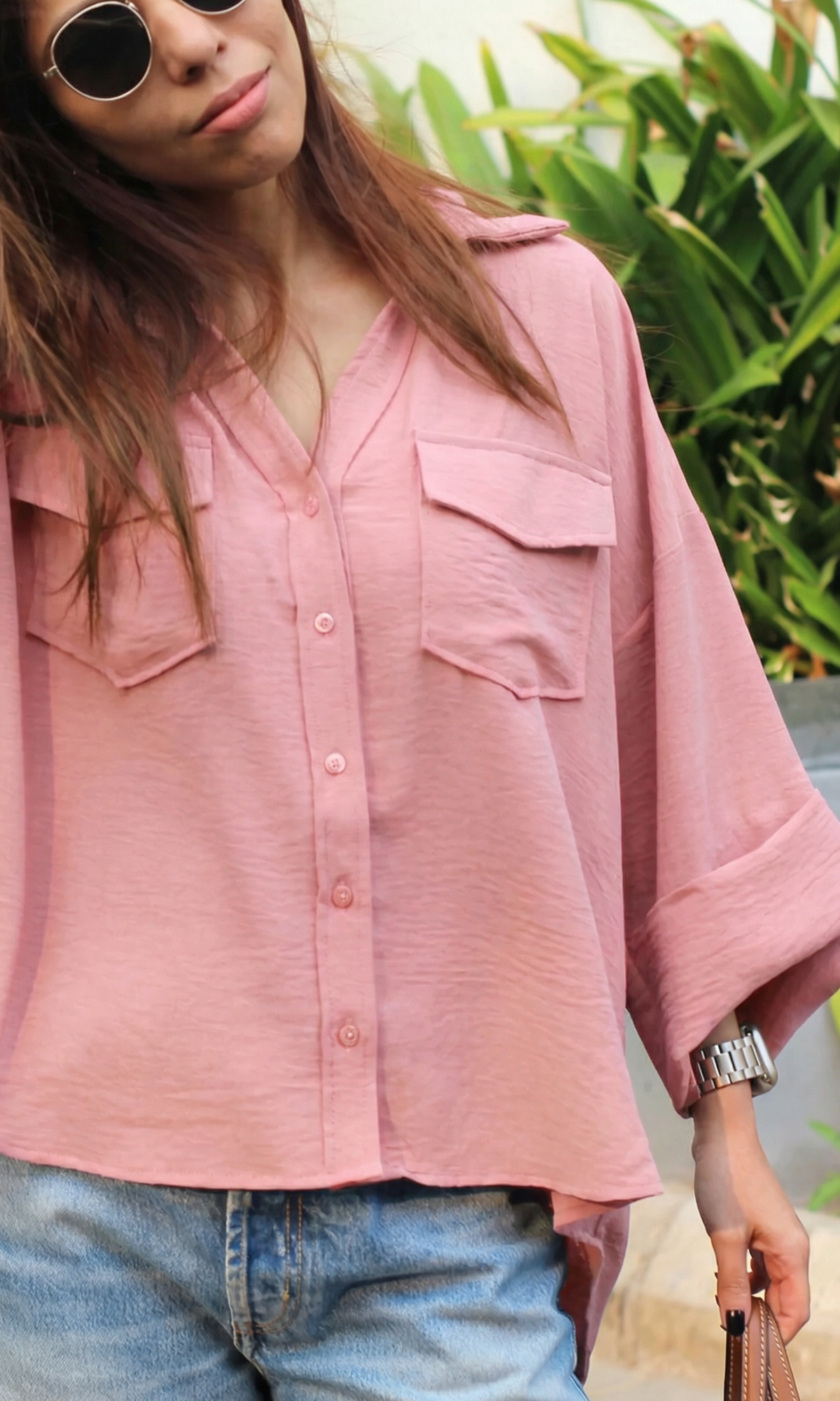 Soft Pink Flowing Shirt