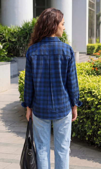 Midnight Navy Check Shirt