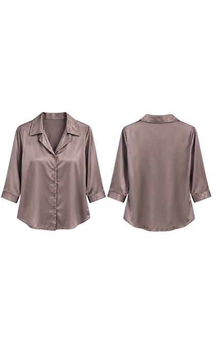 Dusty Mauve Satin Blouse
