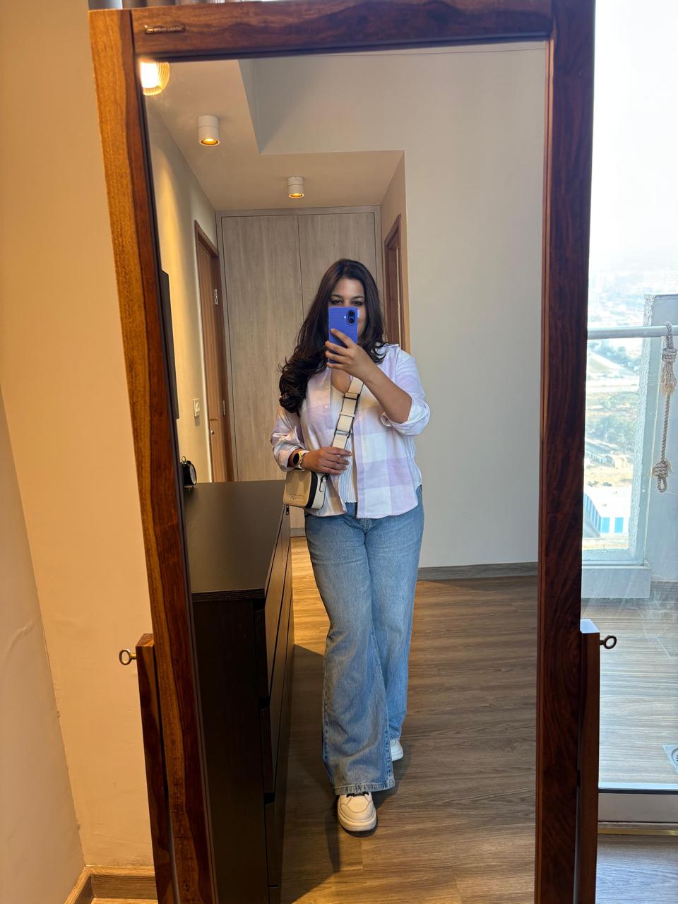 Lavender Ivory Checked Shirt